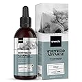 Animigo 100% Natural Wormwood Liquid Drops With Cinnamon - 120ml - Safe, Fast-acting Cat & Dog Wormer - Probiotics for Dogs & Cats - Digestive Health Supplements -Easy To Mix In Your Pets' Food/Water