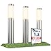 Produktbild linovum 3er Set BOSEA-A Wegeleuchte mit E27 Sockel - Wegbeleuchtung außen Edelstahl IP44-3x Poller Gartenleuchte 50cm