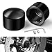 Amazicha Black Front Axle Nut Cover Axle Caps for Harley Softail Electra Road Glides Sportster