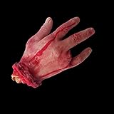 Bloody Scary Horrible Fake Human Residual Broken Hand for Trick Toys Halloween Props Festival Decoration Haunted House