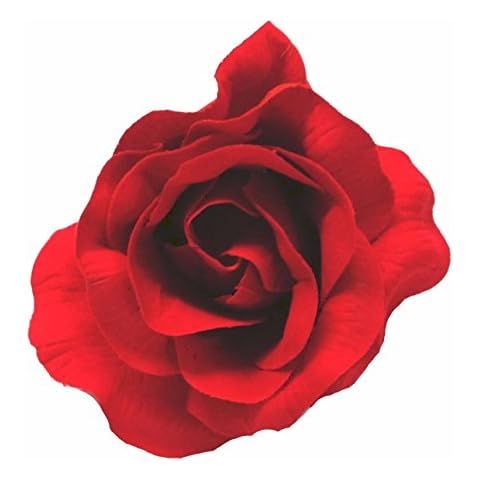 Deep Red Large Burlesque Carmen Flower Rose Flamenco Dancer Pin up Hair Clip Slide by DangerousFX Cover