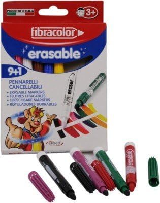 Fibracolor Erasable Color Fine Nib Sketch Pens with Washable Ink (Set of 1, Multicolor)
