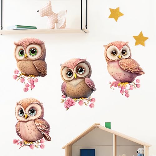 Vinilo Decorativo Infantil Búho Rosa sacinora 30x90 cm miniatura 2
