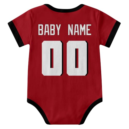 Image of KREDE Baby Clothes Custom Short Sleeves for Baby Boy Gifts | Custom Bodysuit with Number Name Gifts for Baby
