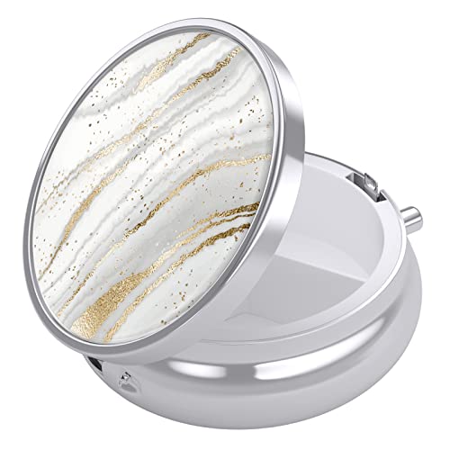 Image of Pill Box, Small Pill Case for Purse & Pocket, Travel Medicine Organizer