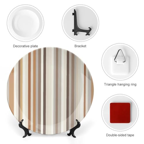 Plato Decorativo de Porcelana Blanca BTCOWZRV 7 pulgadas miniatura 3