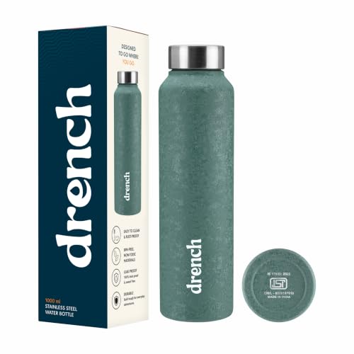 DRENCH Classic Steel Cap Stainless Steel Water Bottle (Tropical, 1000 mL)