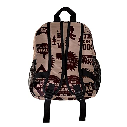 Sac à dos pour filles avec motif géométrique moderne multicolore 30,5cm