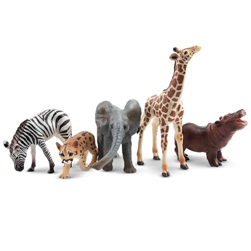 TOYMANY 12 Stück Wald Tiere-Figuren Set Wild Spielfiguren Dschungel Spielzeug Dschungeltiere Baby Figur Plastiktiere Zoo, Osterei, Kuchendeckel Weihnachtsgeburtstagsgeschenk für Kinder