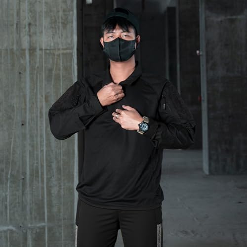 IDOGEAR Men’s Tactical Military Shirts 1/4 Zip Combat BDU Shirts Camo Long Sleeve with Pockets for Outdoor Airsoft Paintball - Image 6