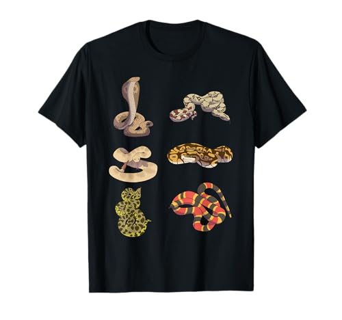 Différents types de serpents pour les amateurs de serpent T-Shirt
