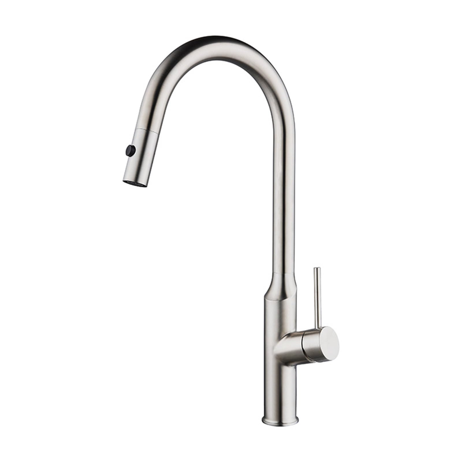 Stainless Steel Kitchen Mixer Tap with Pull Out Spray and 360° Rotation Brushed Finish
