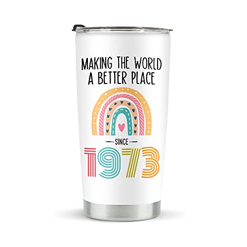 50Th Birthday Gifts For Women, Tumbler 20 Oz Stainless Steel Vacuum Insulated Tumblers, 1973 Birthday Gifts For Women, 50 Year Old Birthday Gifts, 50Th Birthday Gift Ideas, 50Th Birthday Tumbler #TOP7