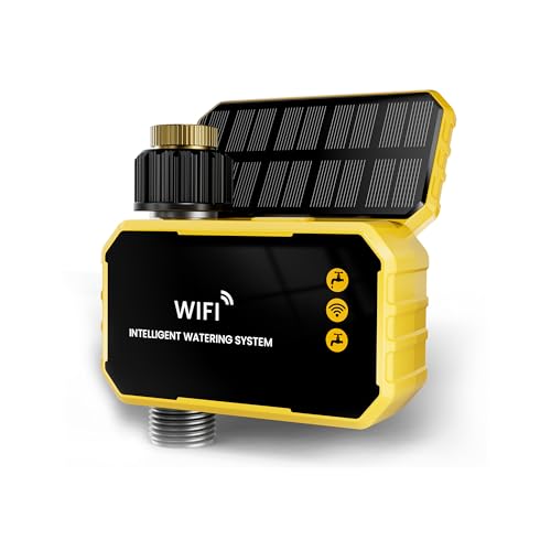 WiFi Water Timer with Brass Inlet, 1 Zone Smart Hose, Sprinkler Timer for Garden Faucet, APP Remote Control Via 2.4Ghz WiFi