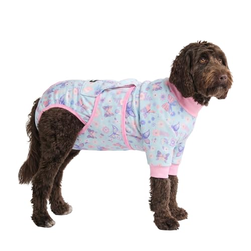 Image of Spark Paws Dog Recovery Suit - Surgical Onesie After Surgery, Male & Female | Full-Body & Belly Coverage Post Spay, Neuter or Abdominal Surgery - a Soft Cone Alternative. Breathable; Fits All Breeds