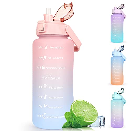 CodiCile 2L Trinkflasche BPA Free Sport Getränke Krug mit Zeitmarkierung &...
