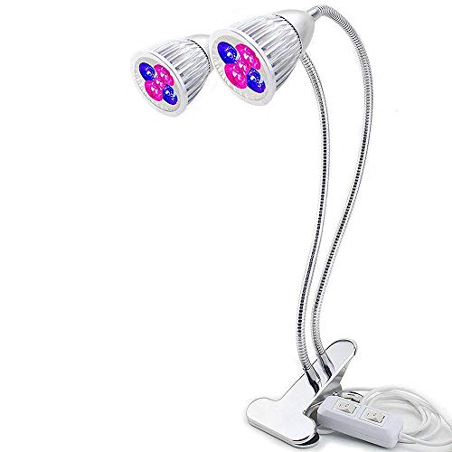Lampes de croissance horticoles Éclairage pour plantes Éclairage pour plantes Lumière de croissance des plantes Double Lampe Frontale Led Grow Light Full Spectrum10W Led Flexible Metal Tuyau Intérie