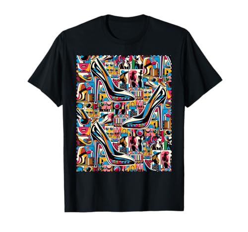 Caleidoscopio Chic Spectrum Catwalk: Collage Vogue Stride Camiseta