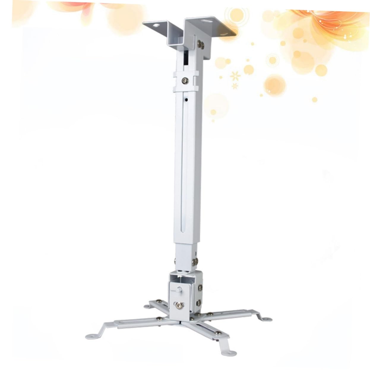 Gatuida Supporto Proiettore Soffitto Regolabile 15Kg Staffa in Ferro Bracci Doppia Articolazione per Installazione Flessibile
