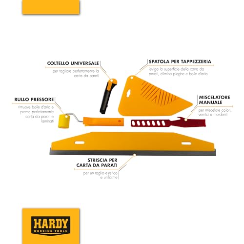 Miniatura 2 de Hardy Working Tools Juego De Empapelar 5en1 - Herramienta Para Empapelar Suministros - Herramienta Para Empapelar - Juego De Herramientas Para Alisar Papel Tapiz - Herramienta Para Cortar
