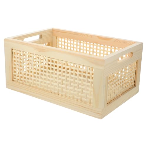 Panier de rangement en bois bambou tressé de haute qualité - 2