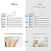 Nature Smile Pants Hangers 3pack, Heavy Duty Multi Layers Space Saving Slack Hangers,Non Slip 5 Tier Open-Ended Pants Hanger Closet Storage Organizer for Garden Flags Trousers Jeans Scarf