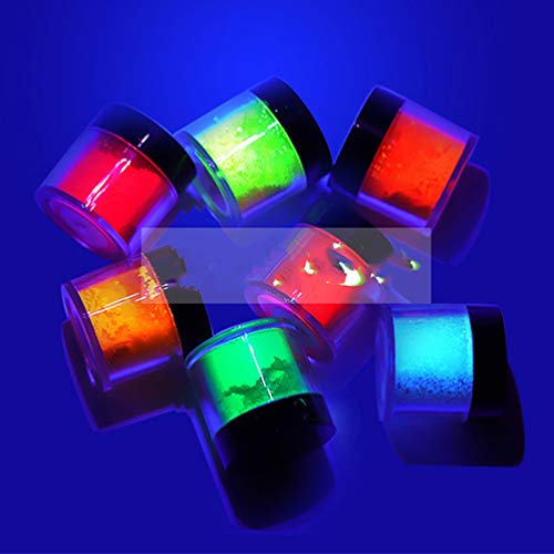 Minkissy 12 stücke farben nagel fluoreszenz pulver pigment leuchten in dunklen nagel neon kunst pulver staub 3d diy… – Bild 7
