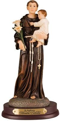 Cross My Heart 20cm Tall St Saint Anthony Resin Statue Figure 52487