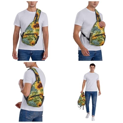 Bolso cruzado Sunflowers para hombre y mujer miniatura 7