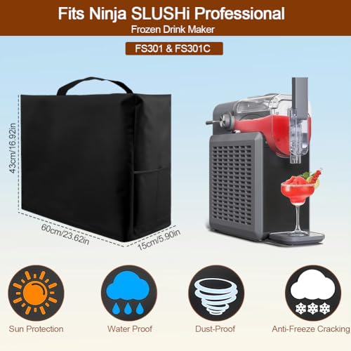 Image of Slush Machine Cover, Frozen Beverage Machine Dust Cover, Suitable for Ninja FS301 Professional Smoothie Machine /Compatible with Ninja FS301C Home Smoothie Machine /Smoothie Machine