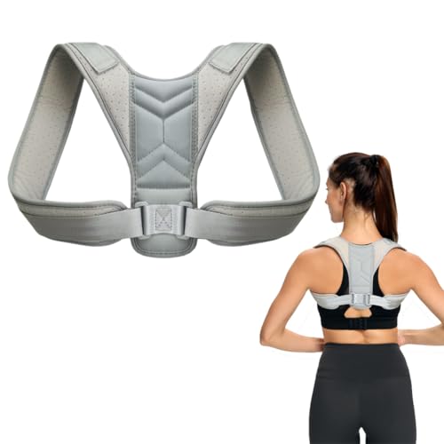 DOKRIN Férulas para espalda Corrector de postura para ejercicios, tanto para hombres como para mujeres, con soporte ajustable y transpirable para hombros y espalda