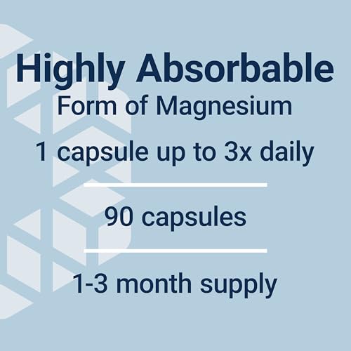 Life Extension Magnesium Glycinate, Heart Health, Bone Health, Nerve and Muscle Support, Highly absorbable, Gluten-Free, Non-GMO, Vegetarian, 90 Capsules - Image 6