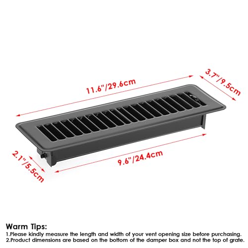Housses décoratives pour sol en métal rigide de 5x25 cm avec clapet de ventilation - 4