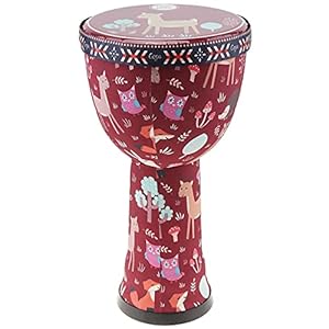 Afrikaanse Drum 8 Inch Afrikaanse Djembe Drums Animal Lichtgewicht Kinderen Hand Drum (Kleur: Rood, Maat: Een maat)