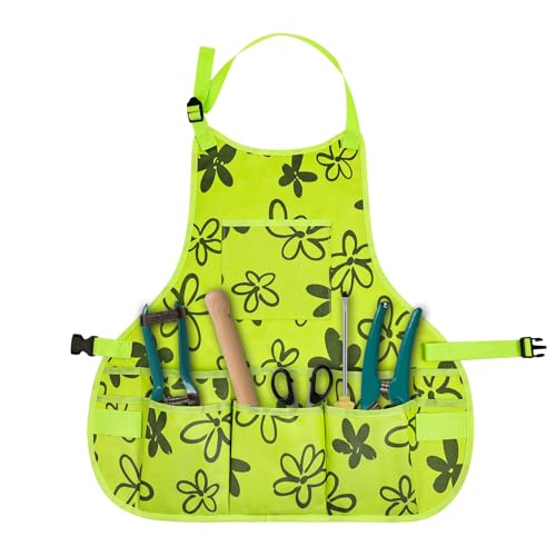 Alaoo Tablier de Jardin,Tablier Mixte Multi-poches en Tissu Oxford Épaississement Outils de Jardin Ceinture Multifonction Étanche Résistant à...