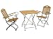 Produktbild DEGAMO Klappgarnitur Bad TÖLZ 3-teilig im Kurgarten-Design, Stahl grün, Holz Robinie