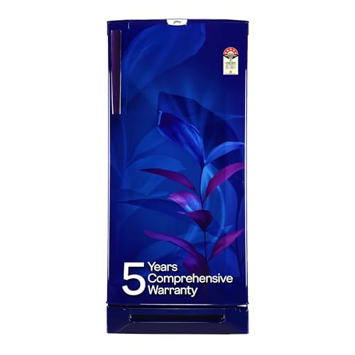 Image of Godrej 234 L 5 Star 5 Years Comprehensive Warranty | Hygiene+ Inverter Technology | Jumbo Vegetable Tray Shelves | Inverter | Single Door Refrigerator (RD 240E TDI MN BL, Marine Blue)
