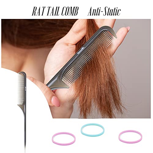 Color Tiny Hair Rubber Bands, Marcoido 1500Pcs Multi Color Small Hair Elactics With Hair Loop Styling Tool Set 2Pcs Braid Tools 1Pcs Rat Tail Comb For Baby Toddlers Kids.(Macaron Small A) #TOP4