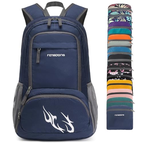 FENGDONG 35L Lightweight Foldable Waterproof Packable Travel Small Hiking Backpack Daypack for men women