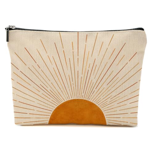 Sunshine Ray Boho Makeup Bag Gifts for Women Vintage Travel Accessory Pouch