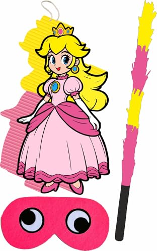 HANDGO Piñata cumpleaños infantil hecha a mano (Princesa) (Pequeña 45x25x10 Centímetros)