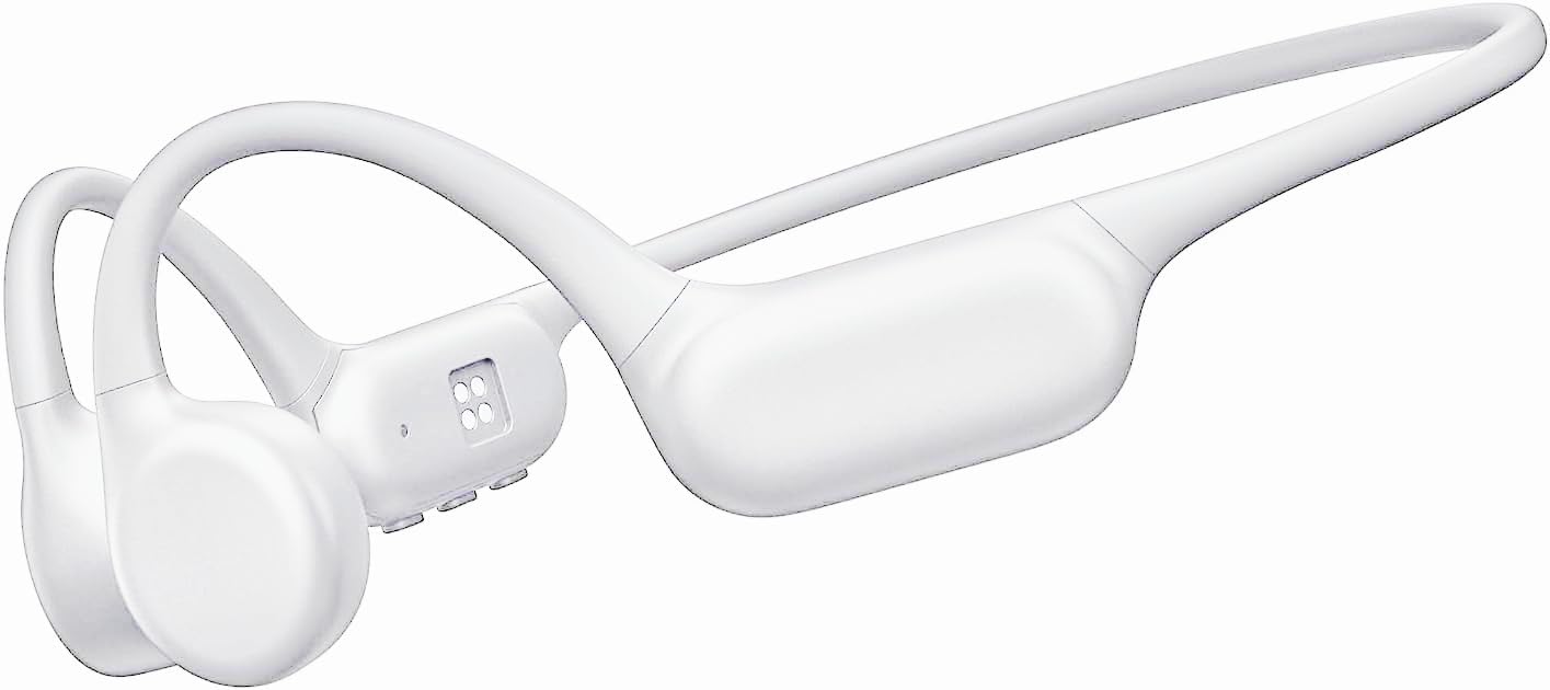 Cuffie a conduzione ossea, cuffie impermeabili IPX8 per nuoto, auricolari aperti con memoria da 32 GB, passare alla modalità MP3 sott'acqua, generazione di musica AI, riproduzione 8H, Bluetooth 6.0