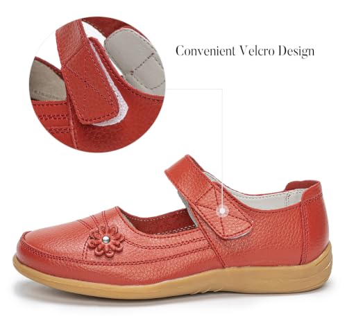 Zapatos planos de ajuste ancho en cuero suave para caminar con total libertad 3