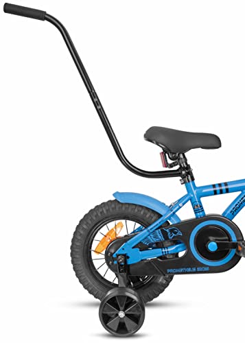 PROMETHEUS BICYCLES Fahrradstange für Kinderfahrrad | Schiebestange Kinderfahrrad | universal Schubstange Fahrrad Kinder teilbar rutschfest stabil - Schwarz