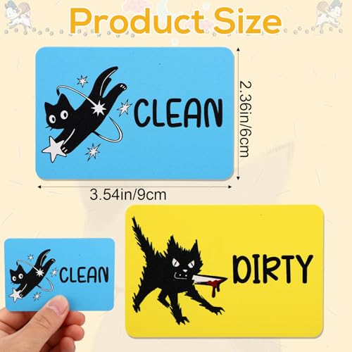 Imanes de gato negro para lavavajillas, 2 piezas miniatura 2