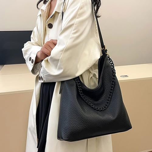 Sac à main à la mode grand format en cuir PU souple et chic