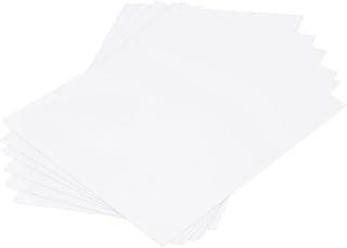 sourcing map Hoja de plástico ABS de 12 x 8 x 0.06 pulgadas, hojas de estireno ABS para modelo de construcción, panel de manualidades, color blanco, 8 piezas