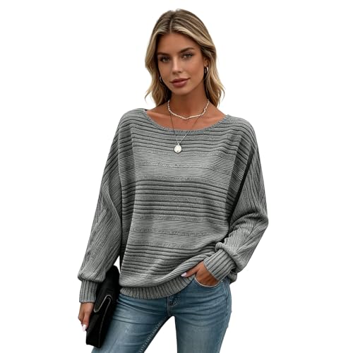 Image of Women's Batwing Tunic Tops, Long Sleeve Shirts Blouses, Business Casual Sweater for Office Work
