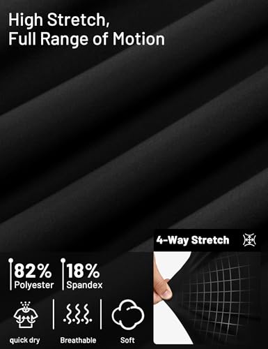 MIER Mens Athletic Sweatpants for Workout Gym Running Jogging Active Lightweight Track Sweat Pants, 3 Zipper Pockets Bottoms4