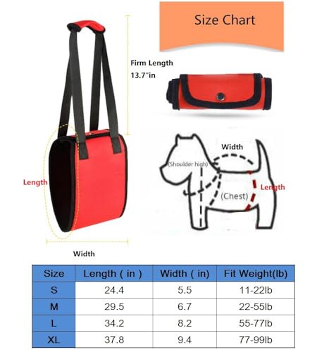 Hunde-Hebehilfe, Gehhilfe, Rehabilitation, Bauch, Gliedmaßen, Gürtel für Rettung, Tragen älterer Menschen, schwache Enjury, Behinderung, Erholung von Haustieren (klein, schwarz)